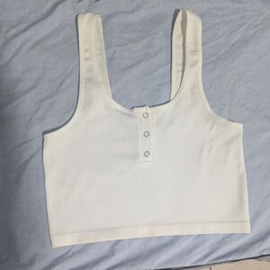 Bozzolo White Tank Top Size M